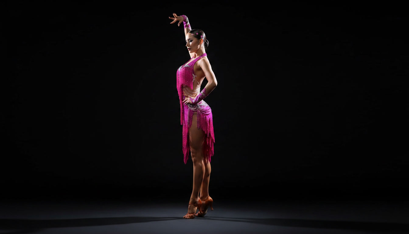 gemini-2.5-flash-image_Fashion_photo_of_a_professional_latin_dancer_wearing_an_elegant_fuchsia_latin_da-0-2